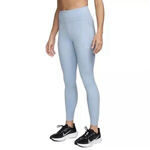 Nike Zenvy Gentle Support High Waist 7/8 Leggings M Medium Blue Women NWT $100